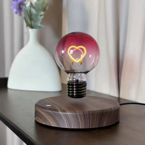 Bordslampa med magnetisk levitation - Hjärtdesign och regnbågsdesign