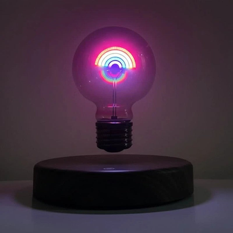 Bordslampa med magnetisk levitation - Hjärtdesign och regnbågsdesign