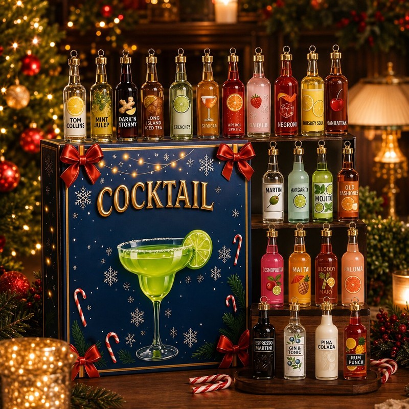 Cocktail Adventskalender 2026 - 24 Hängprydnader