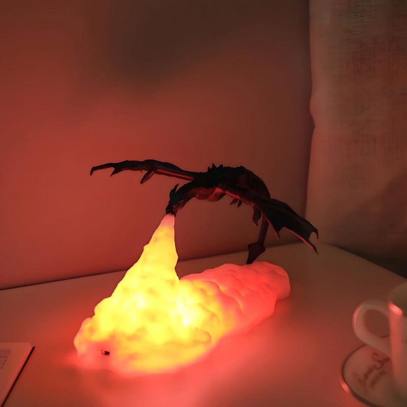 Drakfigurlampa - Dekorativ bordslampa