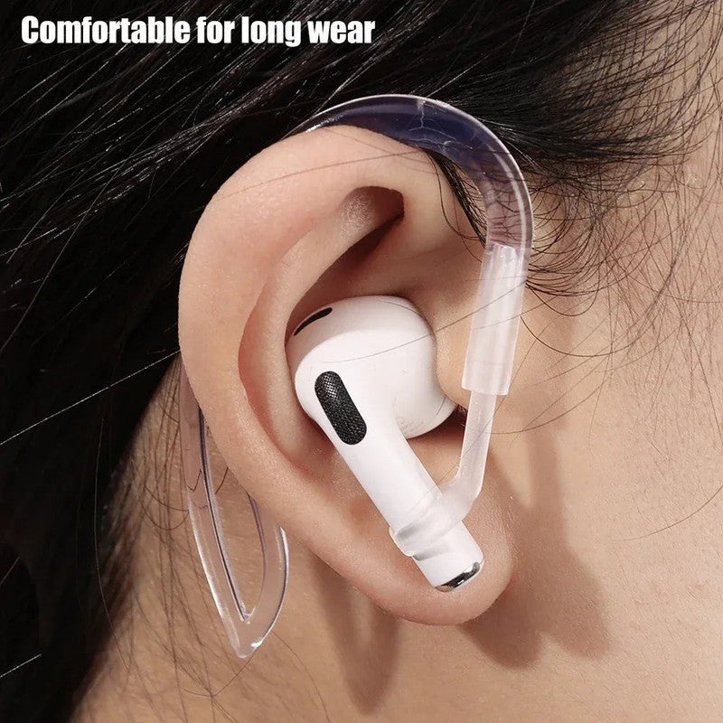 Earbudhållare för AirPods - Transparenta överöra-krok