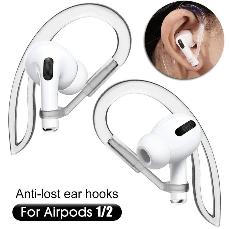 Earbudhållare för AirPods - Transparenta överöra-krok