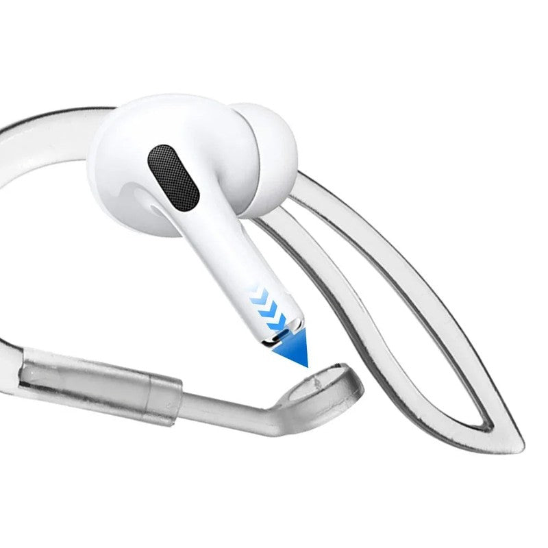 Earbudhållare för AirPods - Transparenta överöra-krok