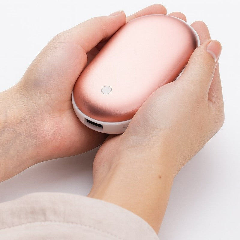 Elektrisk handvärmare med inbyggt powerbank - finns i flera färgvarianter