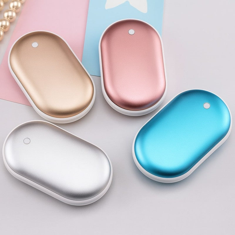 Elektrisk handvärmare med inbyggt powerbank - finns i flera färgvarianter