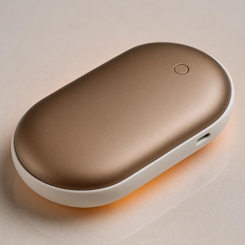 Elektrisk handvärmare med inbyggt powerbank - finns i flera färgvarianter