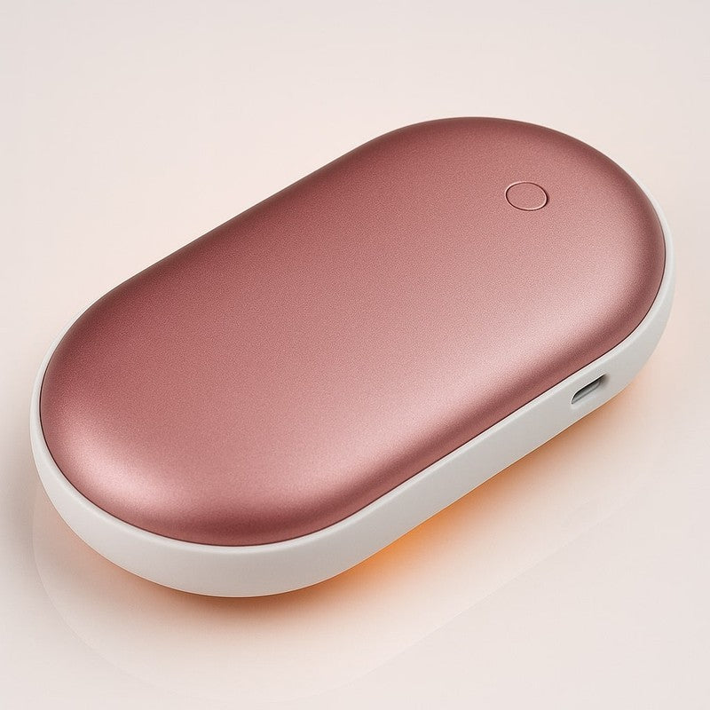Elektrisk handvärmare med inbyggt powerbank - finns i flera färgvarianter