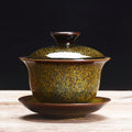 Gaiwan teset med kopp, fat och lock