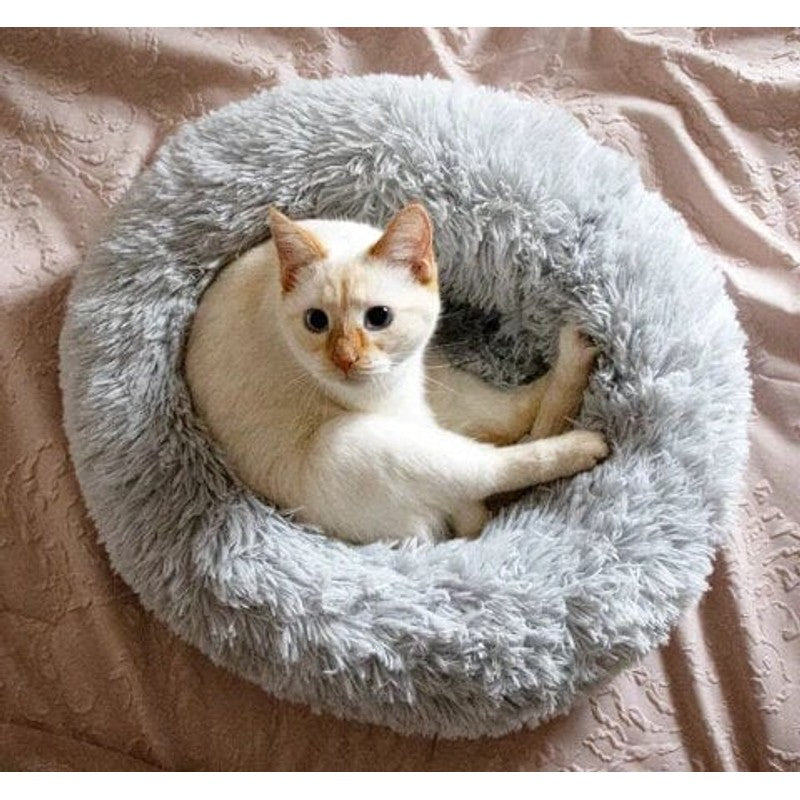 Hund- och kattsoffa - Rund modell med upphöjd