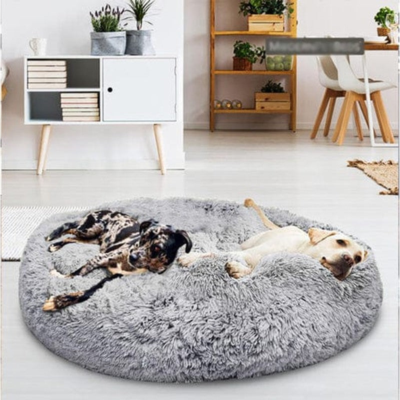 Hund- och kattsoffa - Rund modell med upphöjd