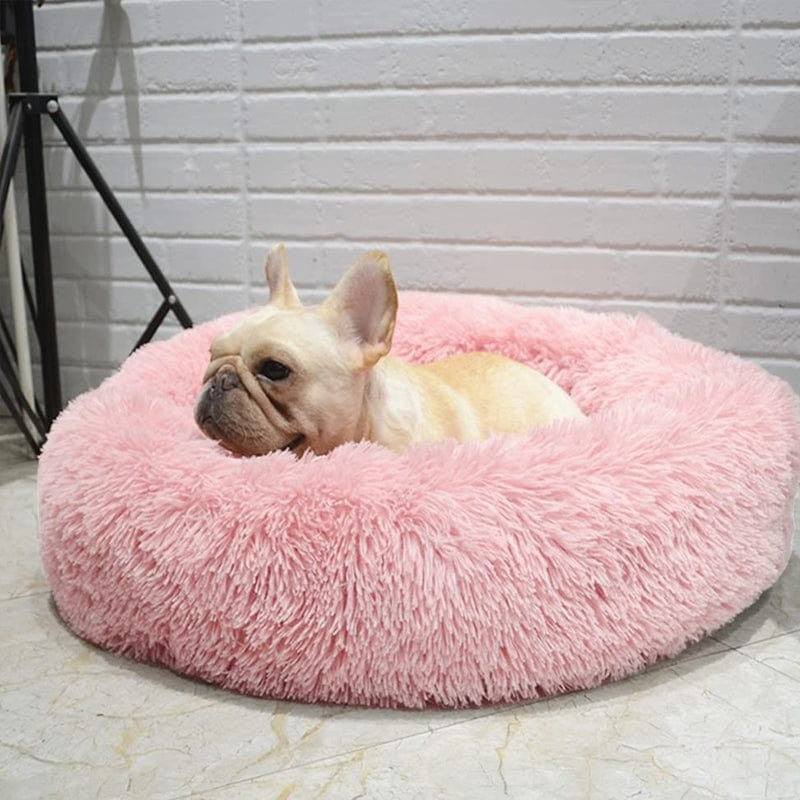 Hund- och kattsoffa - Rund modell med upphöjd