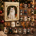 Julkalender för kattälskare 2026 - 24 dekorationer med kattmotiv
