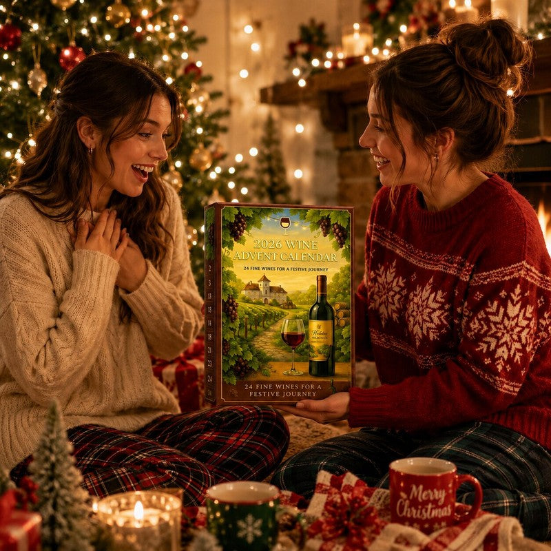 Julkalender med vinmotiv - 24 luckor med överraskningar