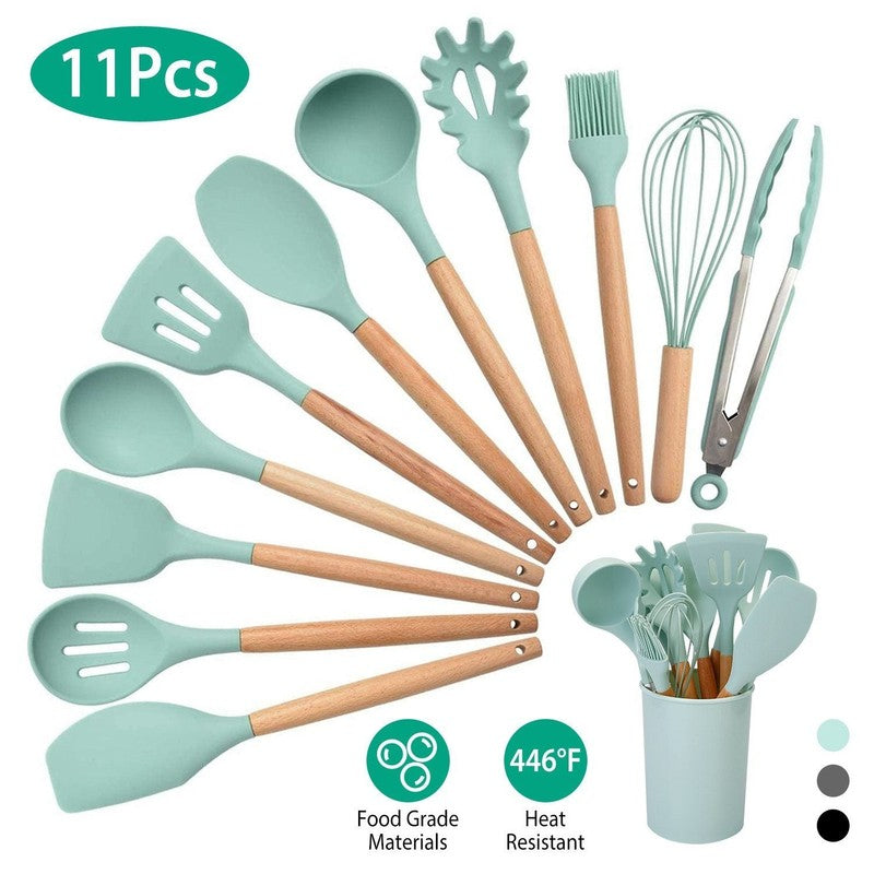 Köksredskapsset - 11 Delar med Förvaringshållare
