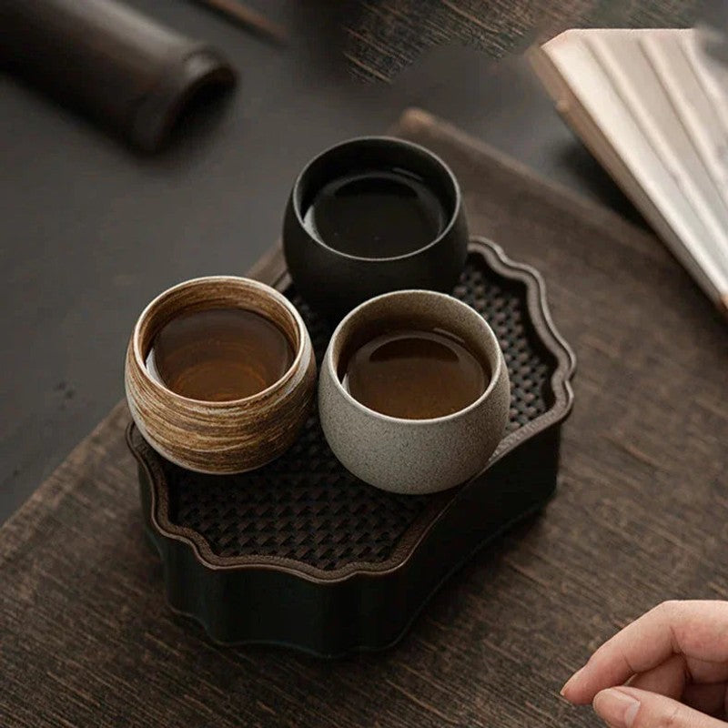 Kaffekopp utan handtag - Rustik glasyr