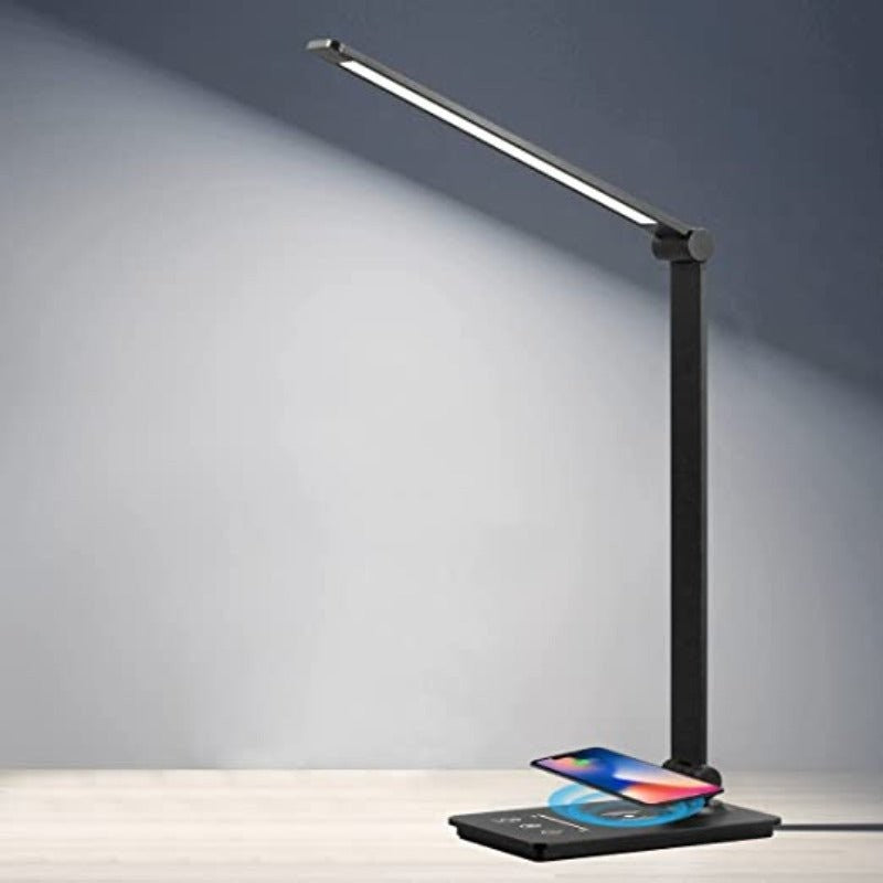 LED Bordlampa med Trådlös Laddning - Svart
