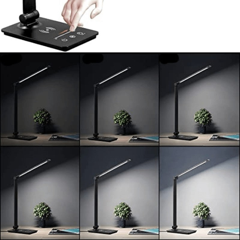 LED Bordlampa med Trådlös Laddning - Svart