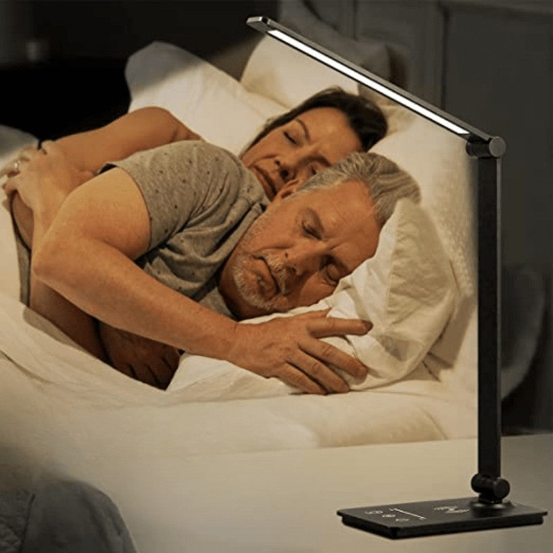 LED Bordlampa med Trådlös Laddning - Svart