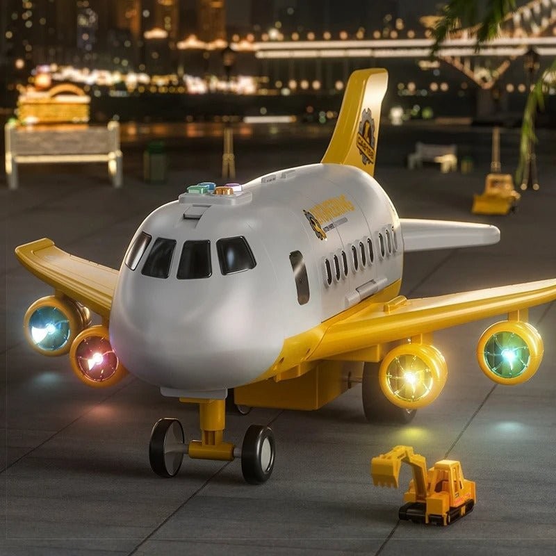 Leksaksflygplan med Blinkande LED-lampor - Förvaringsutrymme Inuti Flygkroppen