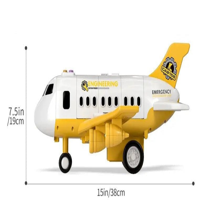 Leksaksflygplan med Blinkande LED-lampor - Förvaringsutrymme Inuti Flygkroppen