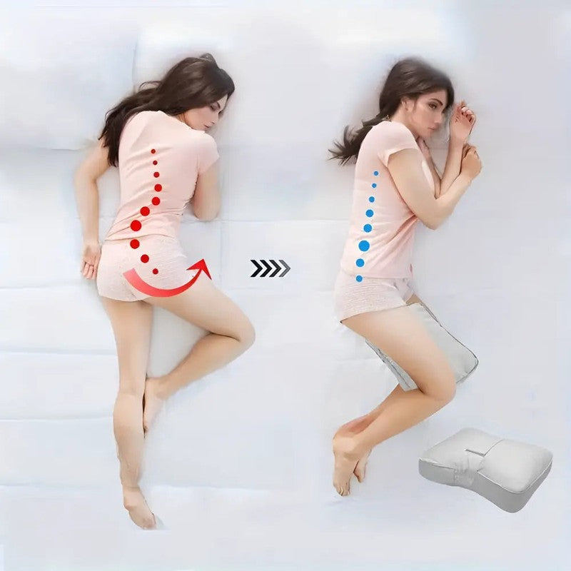 Memoryfoam knäddyna för sidosovare - Vit och Grå