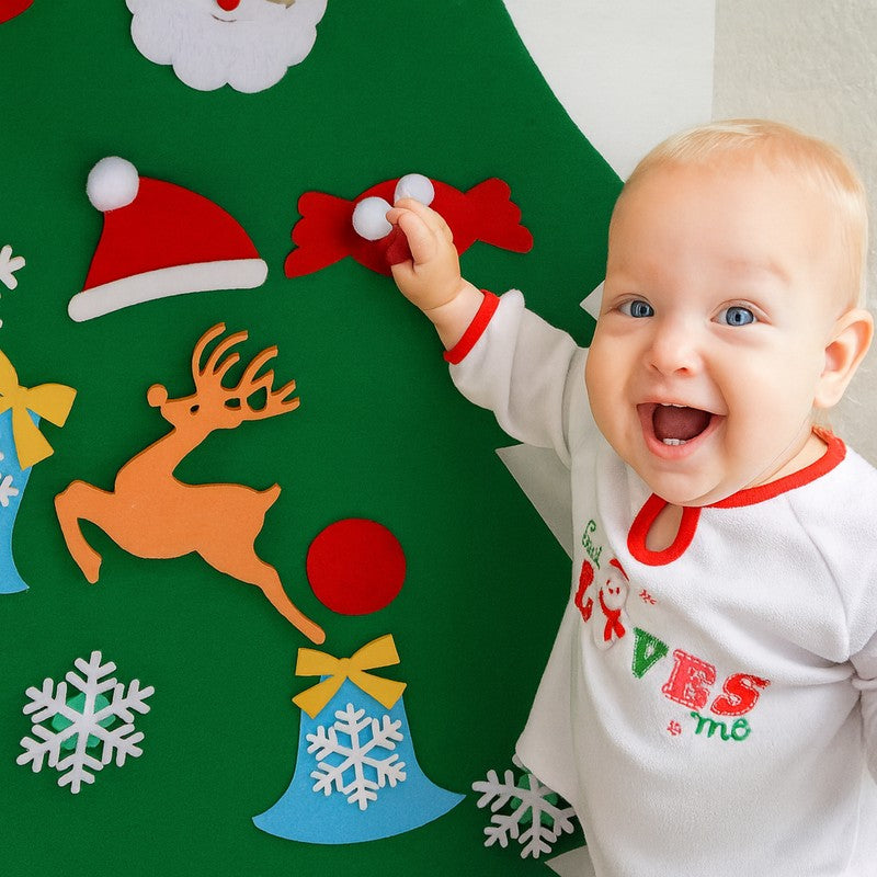 Montessori känsloträd - Juldekoration med ljus och dekorationer
