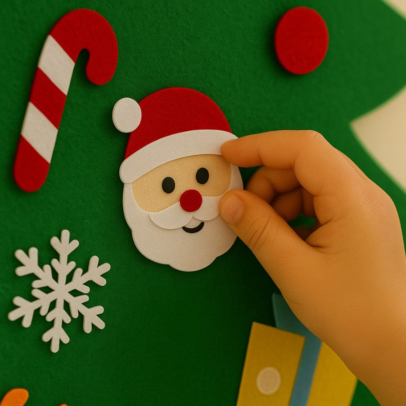 Montessori känsloträd - Juldekoration med ljus och dekorationer