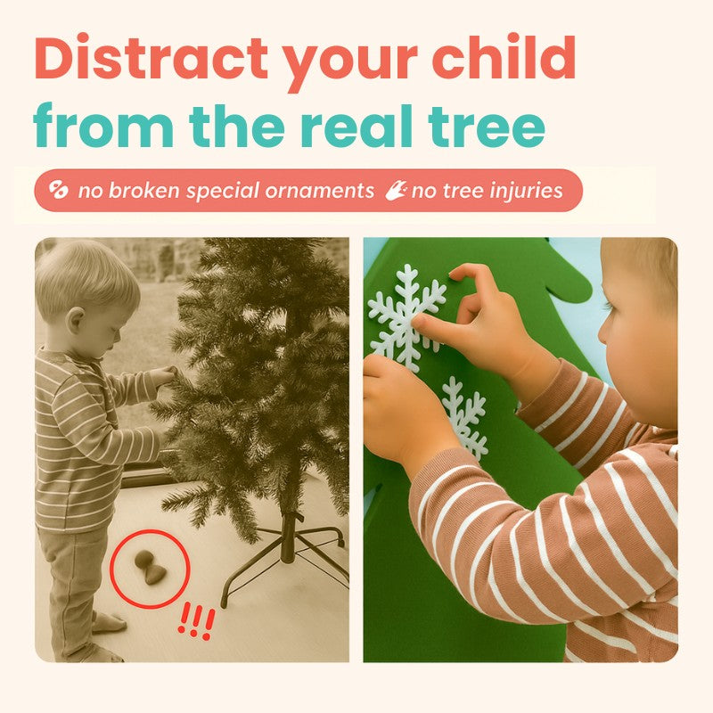 Montessori känsloträd - Juldekoration med ljus och dekorationer