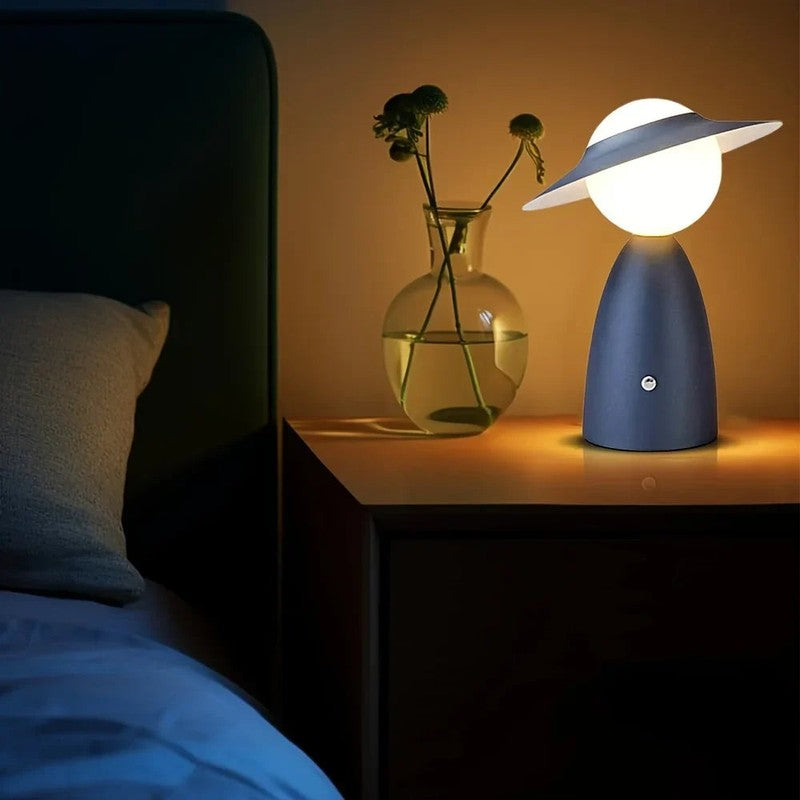 Nattlampa UFO-Formad med Trådlös Laddning