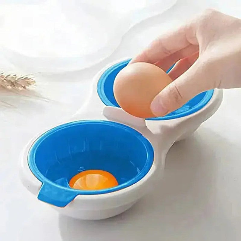 Portabel Mikrovågsäggkokare - Orange och Blå