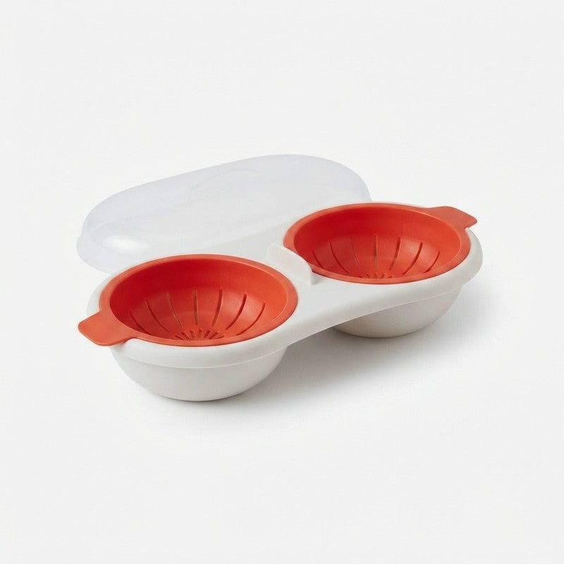 Portabel Mikrovågsäggkokare - Orange och Blå