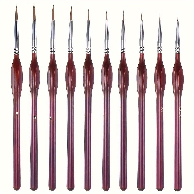 Precisie Detailkwast | Houten Handvat Synthetisch Haar 19,5 cm