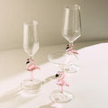Set dekorglas med flamingofigur - Flera varianter