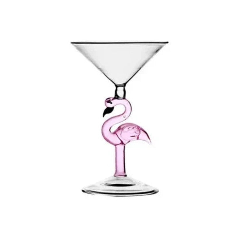 Set dekorglas med flamingofigur - Flera varianter