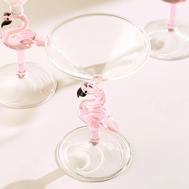 Set dekorglas med flamingofigur - Flera varianter