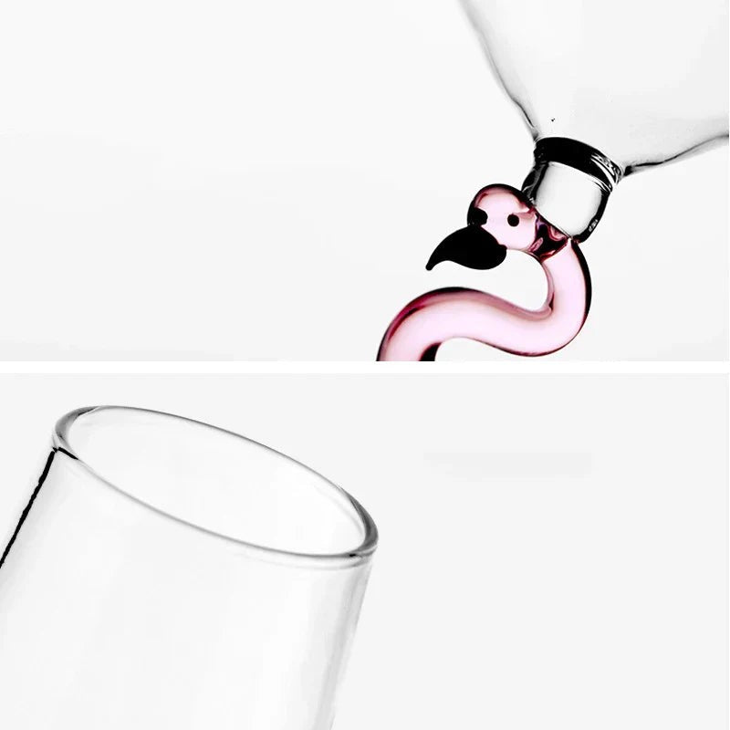Set dekorglas med flamingofigur - Flera varianter