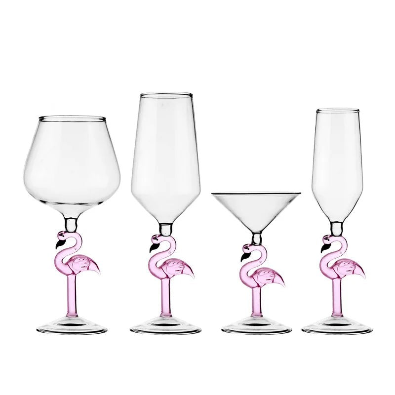 Set dekorglas med flamingofigur - Flera varianter