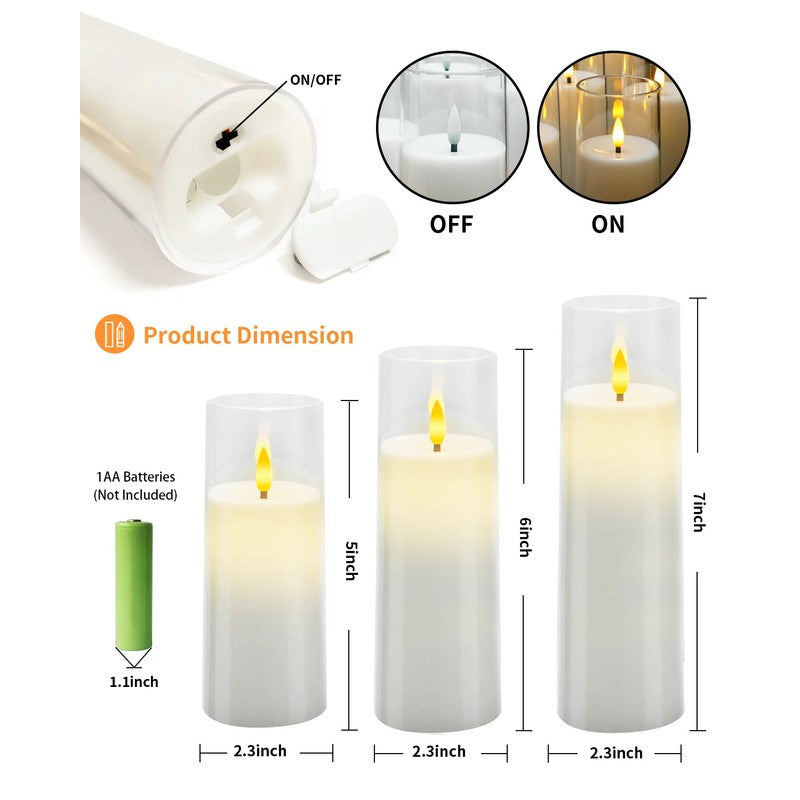 Set med 9 flammlösa LED-ljus - Fjärrkontroll och timerfunktion
