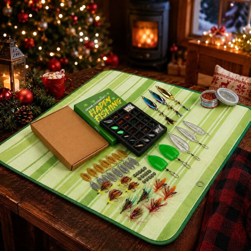 Set med fiskelures och tillbehör - Adventskalender för fiskare