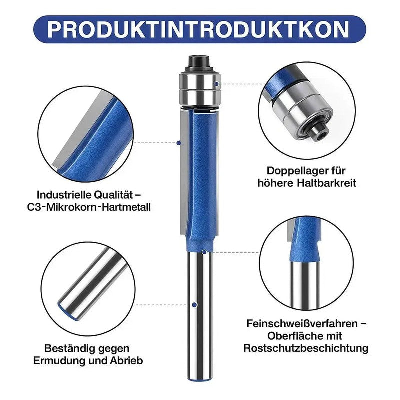 Set med fräsar för avbarning och polering - Dubbel lagerdesign