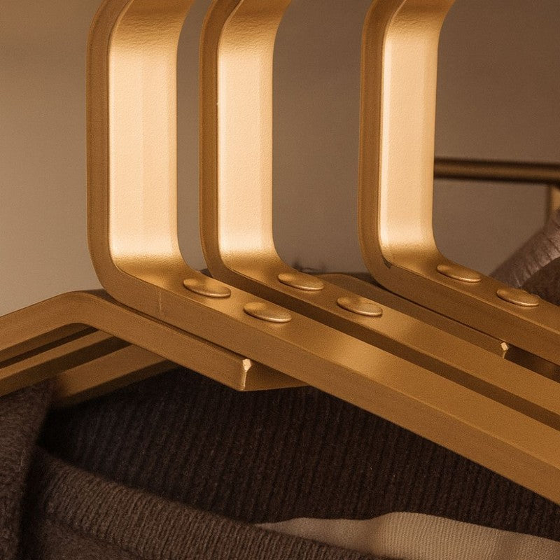 Set med klädhängare - Smalt med rundad stång