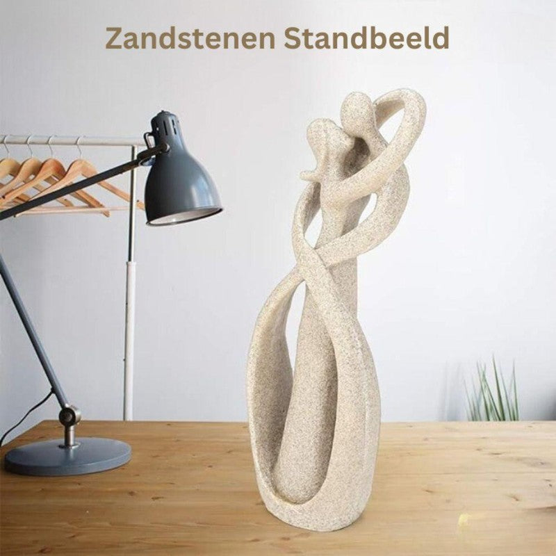 Skulptur av Två Sammanflätade Figurer - Abstrakt Formgivning