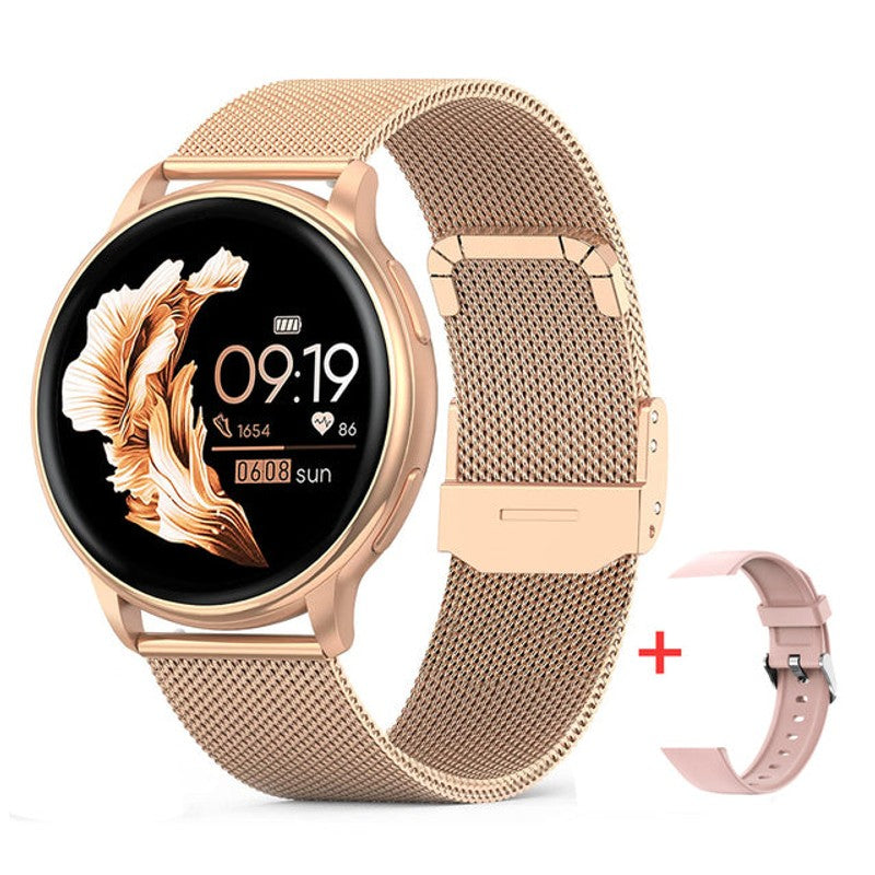 Smartwatch Rund Touchscreen - Justerbart Armband