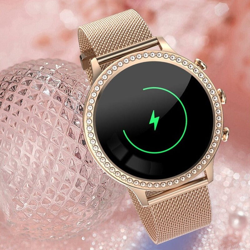 Smartwatch Rund Touchscreen - Justerbart Armband