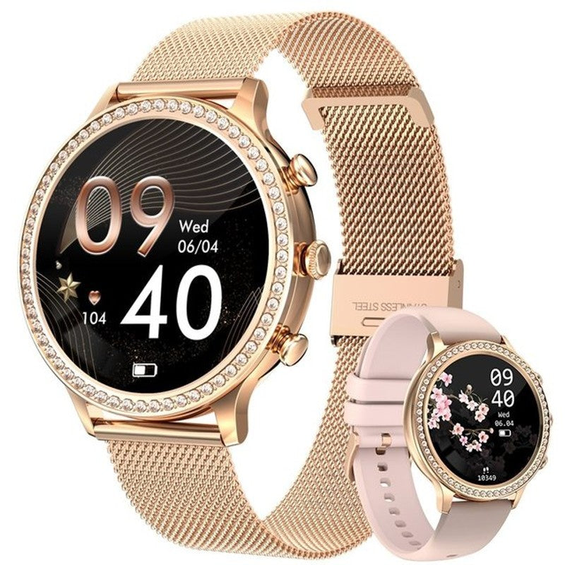 Smartwatch Rund Touchscreen - Justerbart Armband