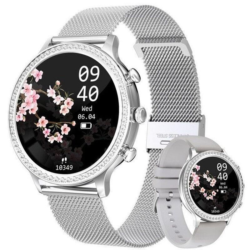 Smartwatch Rund Touchscreen - Justerbart Armband