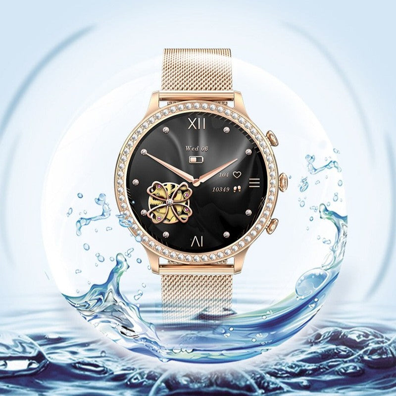 Smartwatch Rund Touchscreen - Justerbart Armband