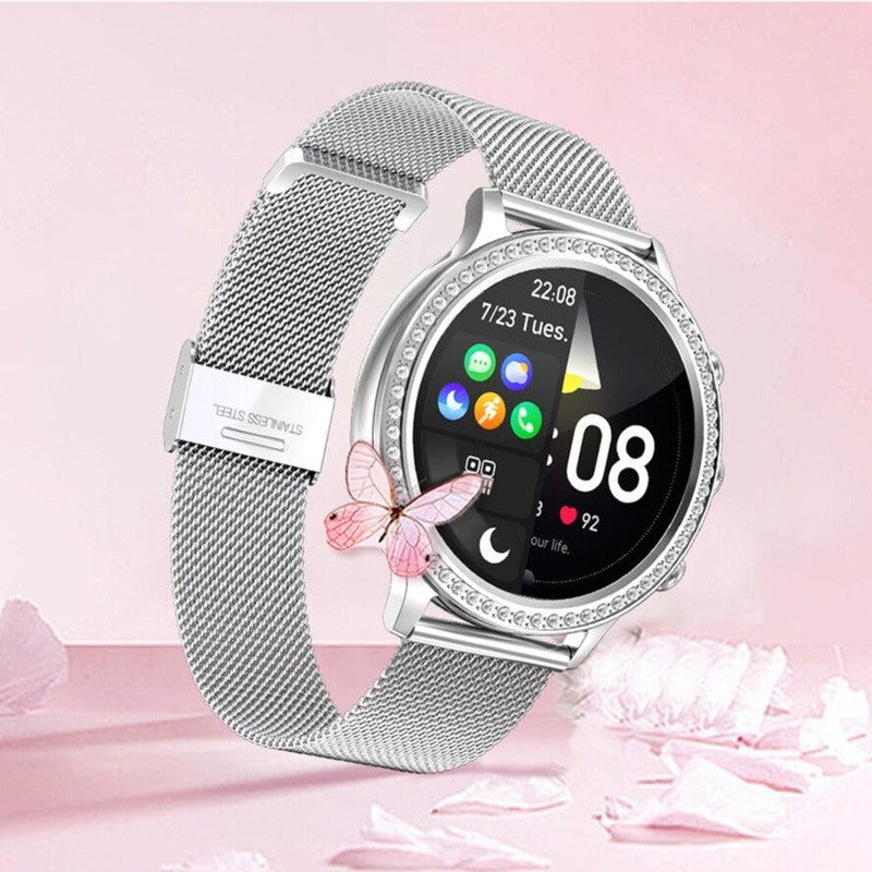 Smartwatch Rund Touchscreen - Justerbart Armband