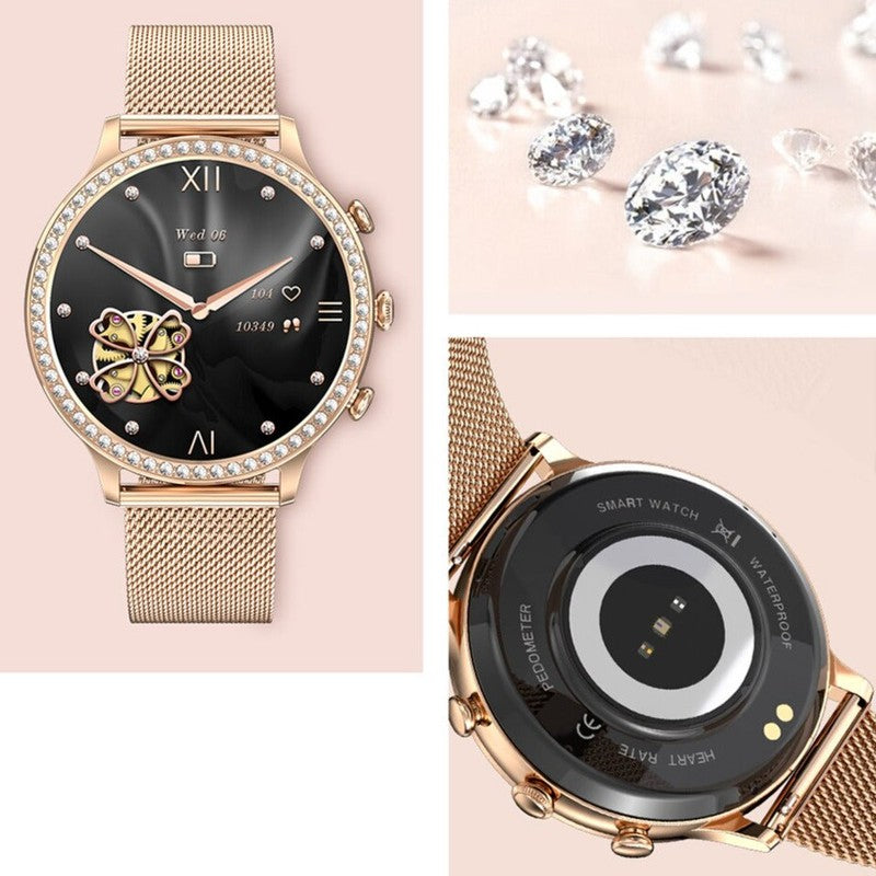 Smartwatch Rund Touchscreen - Justerbart Armband
