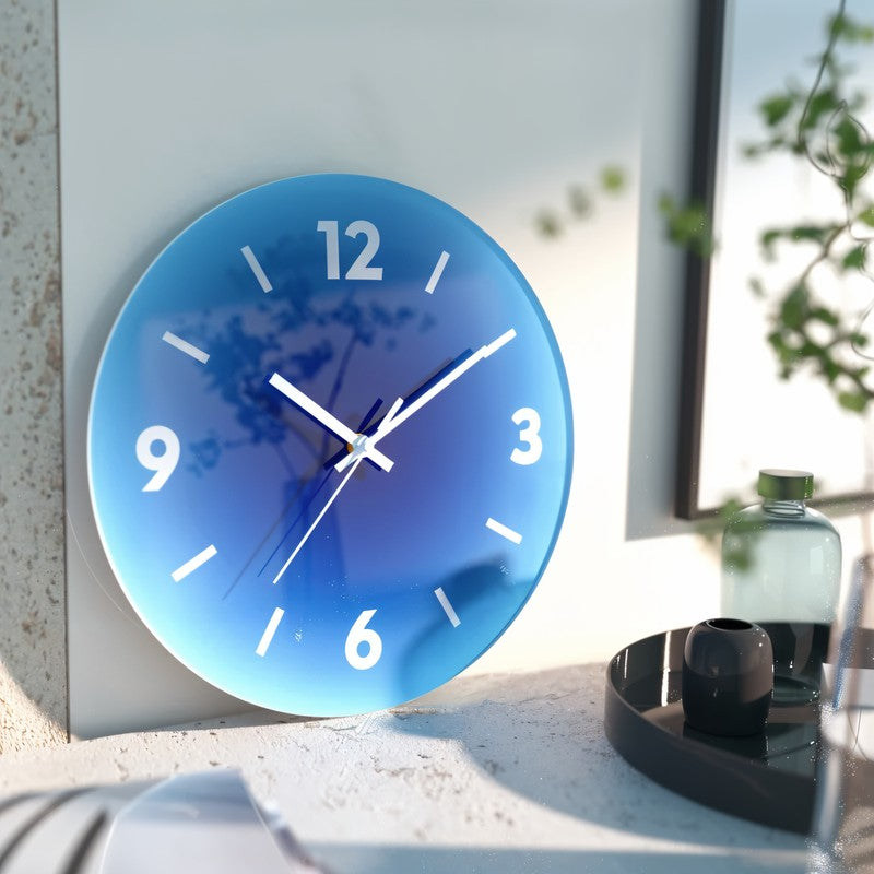 Väggklocka med solnedgångsdesign - Glas